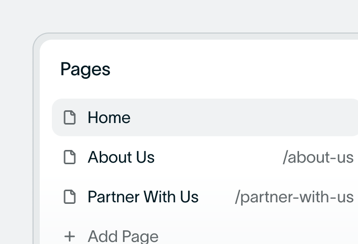 Custom pages